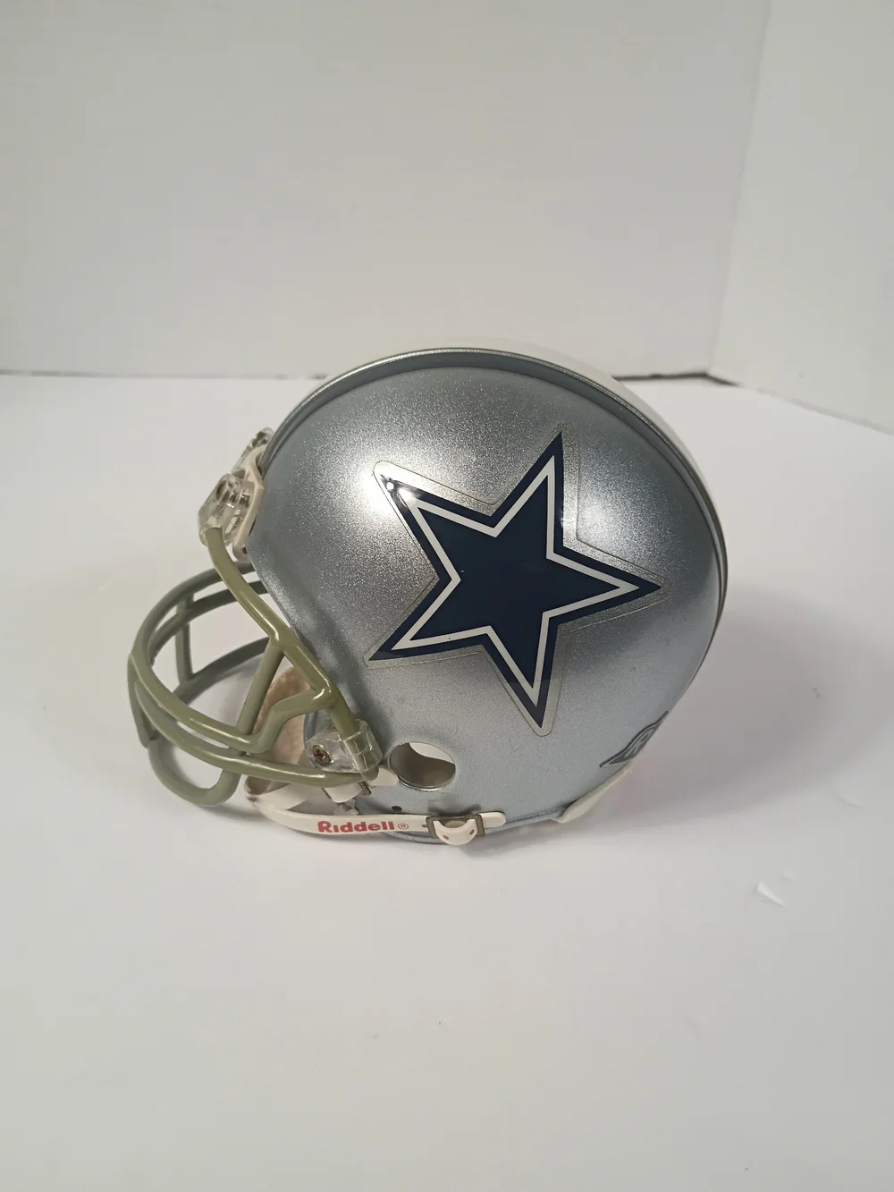 Dallas Cowboys Mini Helmet Riddell Silver 3 5/8 NFL Football